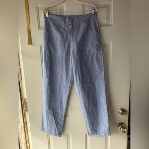 Les Basics cornflower blue seersucker pants size S